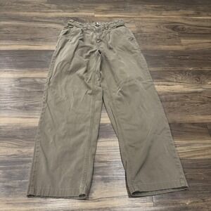 Free People Pants Womens 2 Brown Cotton Wide Leg Cya Later Skate Slouchy Boho